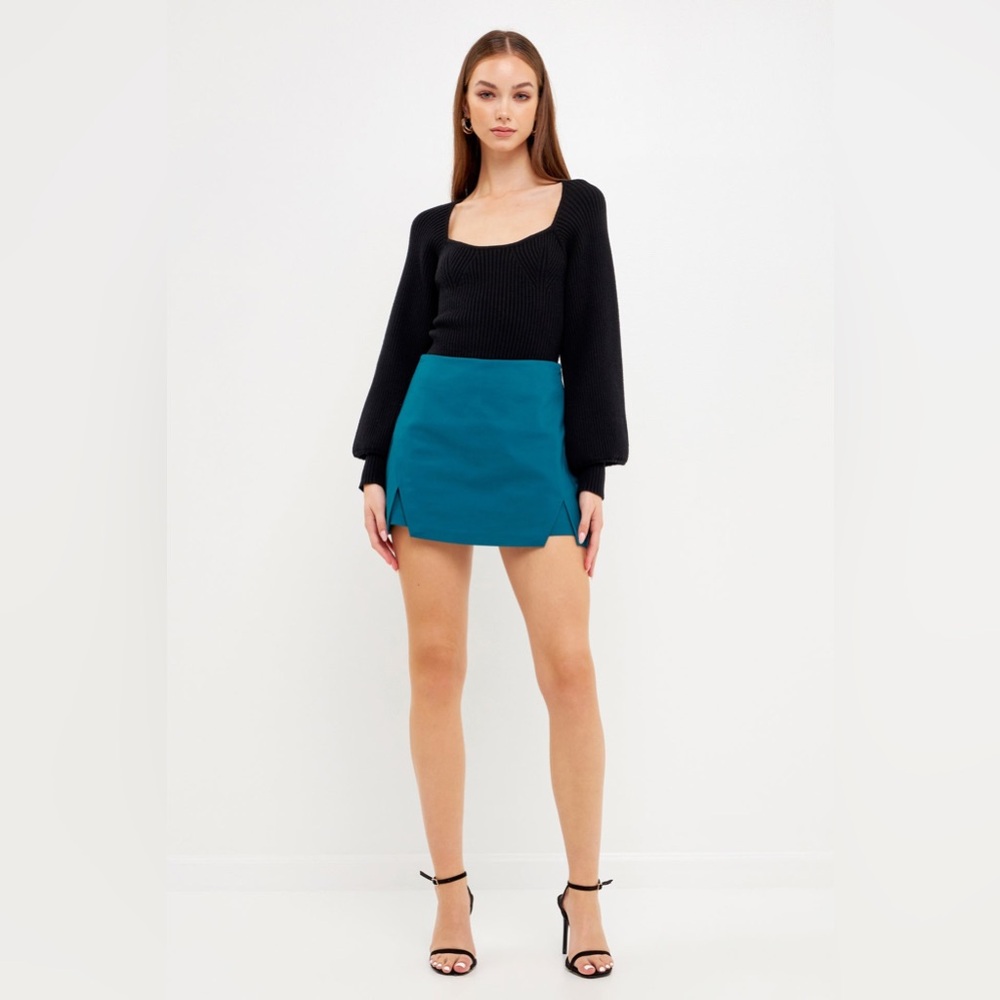 Endless Rose High Waisted Skort Midnight Blue Size L